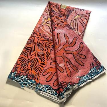 Imagem de Tecido cera dourada africana algodão material rapper Batik Ankara original de alta qualidade novo material pagne manutenção para costura (como imagem-39)