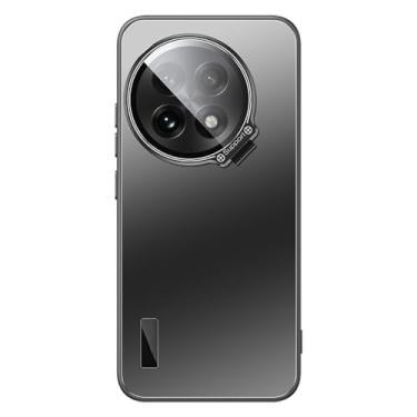 Imagem de HAO RIYLN Capa fina para Oneplus 13, proteção total da lente da câmera, função de suporte, capa rígida fosca traseira à prova de choque, preta, 13