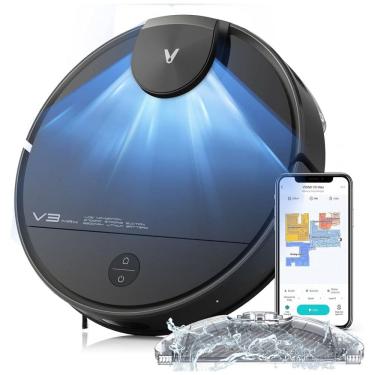 Imagem de Aspirador de Pó Robô V com Conexão via APP, WI FI, Auto Carregamento e Mapeamento Multinível, 110v, VIOMI V RVCLM27B, Preto