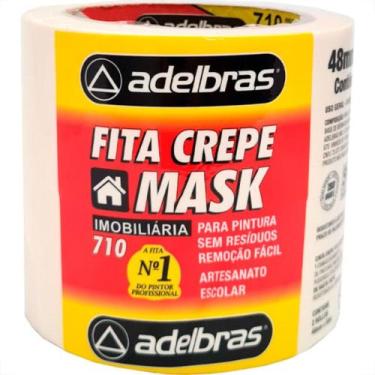 Imagem de Fita Crepe Adelbras 710 48Mm X 50Mt - Kit C/2 RL