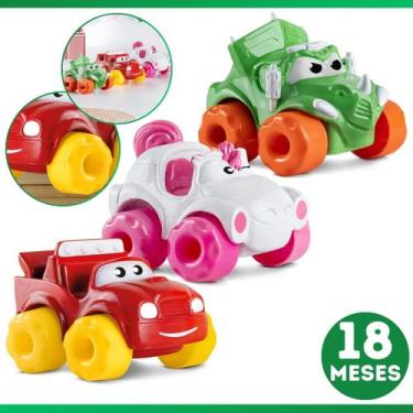Imagem de Brinquedo Carrinhos Soft Kart Mordedor Para Bebê Vinil Atóxico - Samba