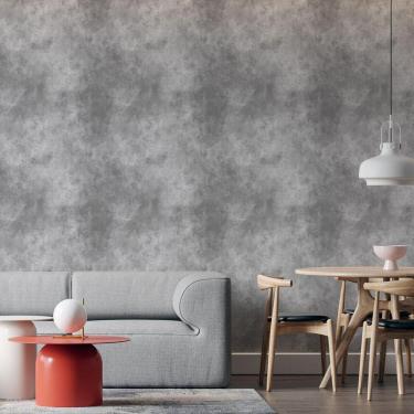 Imagem de Kit 3 Rolos Papel De Parede Adesivo Cimento Queimado 3,0M