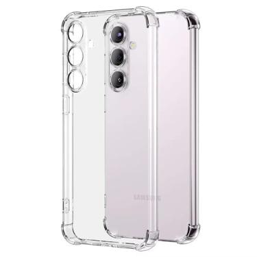 Imagem de Capa para Samsung Galaxy S25 anti-impacto TPU transparente borda reforçadas anti-choque