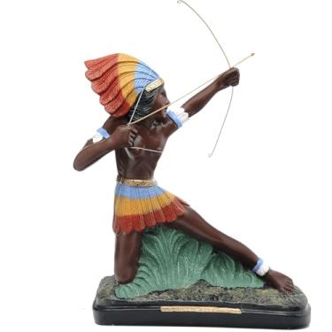 Imagem de Imagem Caboclo Flecheiro 20cm Gesso Escultura Umbanda