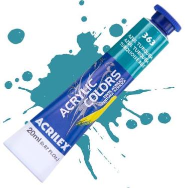 Imagem de Tinta Acrílica Acrylic Colors 20ml 363 - Azul Turquesa - ACRILEX, AZUL