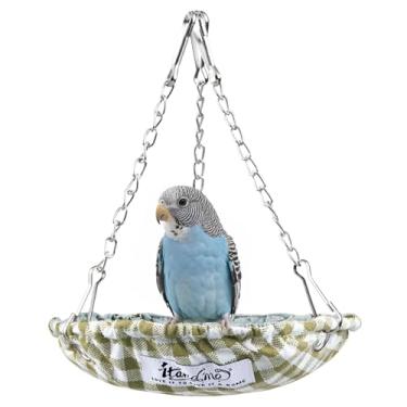 Imagem de Cama de pássaro impermeável para gaiola, balanço de rede de pássaros pendurada, ninho de cama de periquito com fundo resistente que não desaba, cabana de dormir para pássaros de tamanho pequeno para