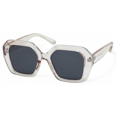 Imagem de Óculos de Sol Polo London Club, design Oversized Lente Proteção UV400 - Kit contém Case Couro ECO (Rose fume)