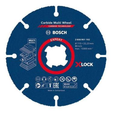 Imagem de Disco De Corte X Lock Carbide Multi-wheel 115 Mm Bosch