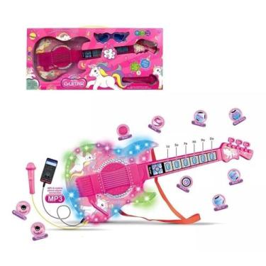 Imagem de Brinquedo Guitarra Musical Unicórnio  Com Óculos e Microfone - Toys