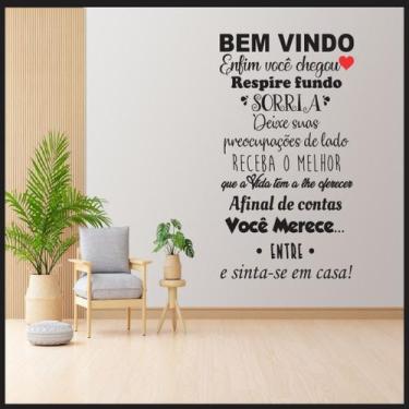 Imagem de Adesivo De Parede Decorativo Frase Bem Vindo a Vida Tem a Lhe Oferecer