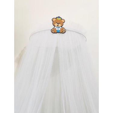 Imagem de Dossel urso príncipe com tule mosquiteiro para berço - SONHO DE BERÇO