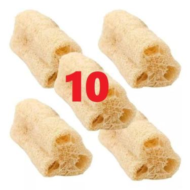 Imagem de 10 Esponja Bucha Vegetal Natural Limpeza Profunda Esfoliaçao - sitio s