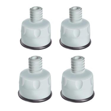 Imagem de Pés Para Máquina de Lavar Roupa Redondo Grande 4 Und Branco - QUALITY