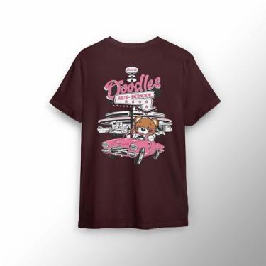 Imagem de Camiseta Estampada com Urso com Carro Rosa - Lobo Sete, P, Bordô