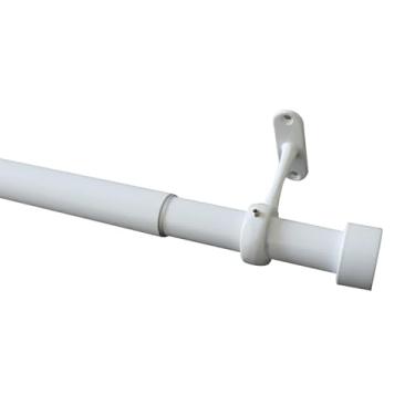 Imagem de Refila Varões de cortina de 2,5 cm, varões de cortina para janelas de 91 a 300 cm, varão de cortina externo para pátio, suporte de parede e suporte de teto, haste de cortina ajustável, divisor de sala