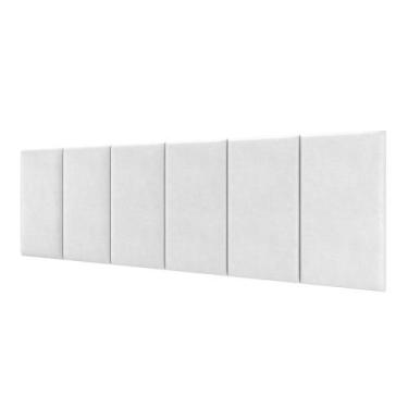 Imagem de Cabeceira Dubai p/ Cama Box King 1,95 - CF Distribuidora, Corino Branc