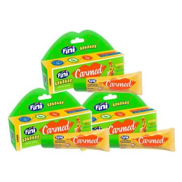 Imagem de Kit 3 Unidades Hidratante Labial Carmed Fini Bananas Efeito Gloss 10g 