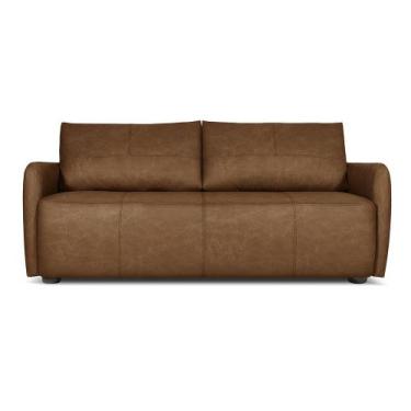 Imagem de Sofá de Couro 2 Lugares 160cm Vitória Prime Camel- Touro e Cia - Touro