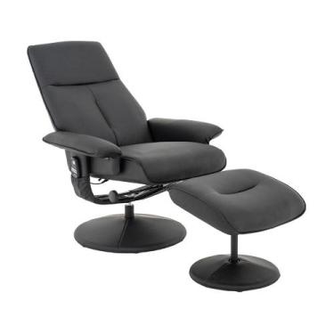 Imagem de Poltrona Reclinável de Massagem com Apoio de Pés e Giratória Detroit P