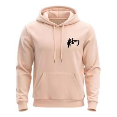 Imagem de Moletom Blusa de Frio Luken lk estampado jacare street tendencia, Bege