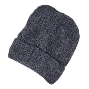 Imagem de Touca Gorro de Lã Forrada para Inverno Unissex - fg, Cinza