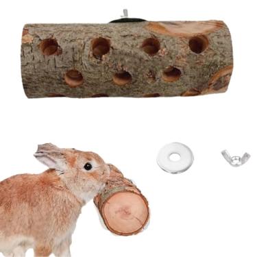 Imagem de Copfeu Madeira de maçã, pequenos animais, brinquedos para mastigar madeira molar para coelhos, hamster, porquinho-da-índia, chinchilas, gerbos, ratos, ratos, coelhinhos (grande)