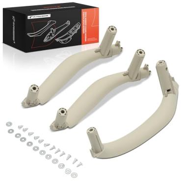 Imagem de A-Premium Apoio de braço para porta compatível com BMW F15 Series X5 2014-2018, F16 Series X6 2015-2019, lado do motorista e do passageiro, ostra, 3 peças