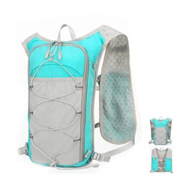Imagem de Mochila de hidratação em corrida, mochila de água para corrida - Mochila da bexiga ao ar livre para homens | Mochila de hidratação respirável e reflexiva para corrida e corrida, para corridas, ciclism