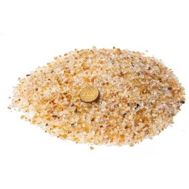 Imagem de 01 Kg Citrino Rolado Areia Pedra Natural 1 a 6mm Tipo B - CristaisdeCu