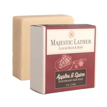 Imagem de Sabonete em barra Majestic Lather Apples & Spice Organic para rosto e corpo