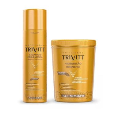 Imagem de Kit Itallian Trivitt Shampoo 1L E Mascara 1Kg Pós Química