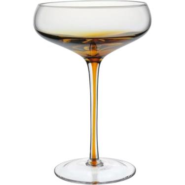 Imagem de JOGO 6 TAÇAS COUPE HOME&CO COM FILETE ÂMBAR ECO CRYSTAL 240ml 16x10x10cm TRANSPARENTE