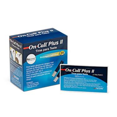 Imagem de 25 Tiras de Glicose Individuais On Call Plus II