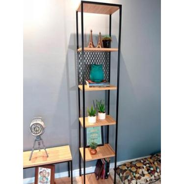 Imagem de Estante Aurea 210 desmontada Estilo Industrial - Casa Quentinha, MDF C
