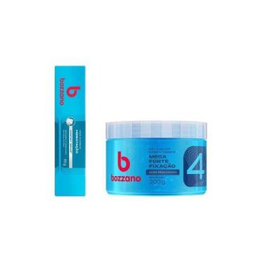 Imagem de Kit Bozzano Creme Barbear Hidratação+Gel Fixador Azul