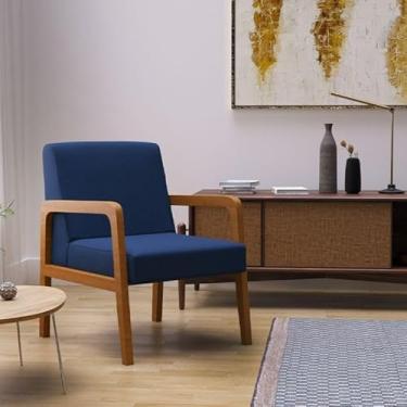 Imagem de Poltrona Ottawa Linho Azul Marinho