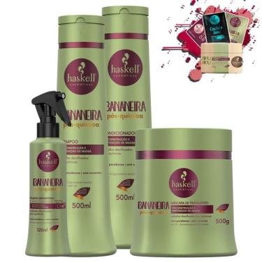 Imagem de Kit Haskell Bananeira Sh Cond Masc 500 Fluido 120ml