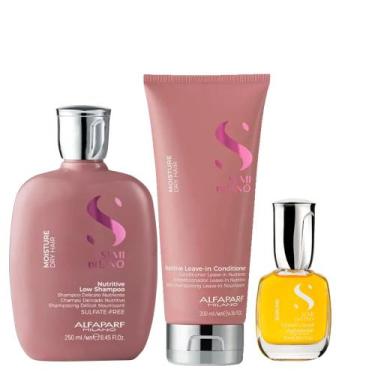 Imagem de Kit Shampoo 250ml + Condicionador 200ml Alfaparf Semi Di Lino Nutritiv