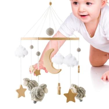 Imagem de Móbile para Berço Infantil | Pendente Para Bercinho Decoração de Quarto Infantil,Móbile Interativo Calmante Estilo Bohemiano para Quarto, Carrinho, Cama e Brincadeiras 0-3 Meses