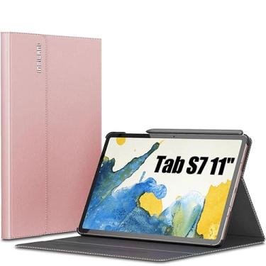 Imagem de Capa INFiLAND Classic Séries Tab S7 11 Pol T870 T875 e Tab S8 11 pol X700 X706 c/Suporte S pen e função Wake Sleep Cor:Rosa