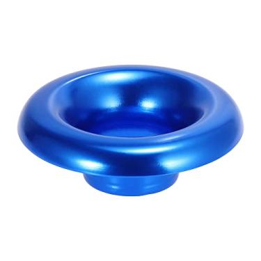 Imagem de X AUTOHAUX Adaptador de entrada de ar para carro Bellmouth 7,62 cm entrada de ar Turbo buzina cobertura decorativa azul