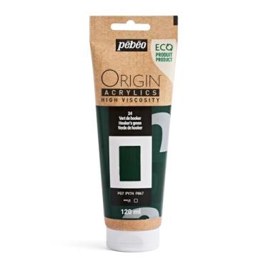 Imagem de PEBEO Origin - Tinta acrílica de alta viscosidade com design ecológico - Alta concentração de pigmento para cor intensa e excelente resistência à luz - Tubo de 120 ml - Verde prostituta
