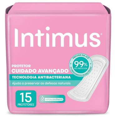 Imagem de Protetor Diário Intimus Tecnologia Antibacteriana 15 Unidades