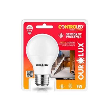 Imagem de Lâmpada LED Inteligente Led Sensor Presença Ourolux, Branco Frio