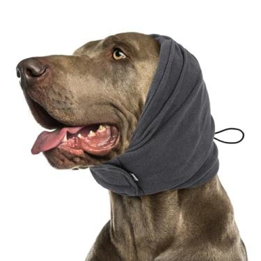 Imagem de SUNFURA Moletom com capuz calmante para cães, sem abas para alívio da ansiedade, protetores de ouvido de cachorro, proteção contra ruído para fogos de artifício, tosa, secagem forçada, faixa de cabeça