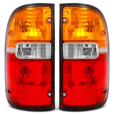 Imagem de Daume Conjunto de luz traseira adequado para Toyota Tacoma 1995-2000 1995 1996 1997 1998 1999 2000 Toyota Tacoma lâmpada traseira (acabamento cromado - S)
