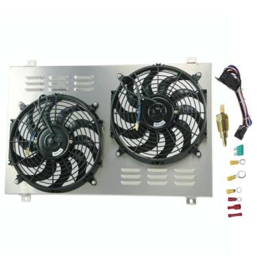 Imagem de COOLINGBEST Ventilador de radiador de alumínio + relé para Chevy Corvette C3 350 305 5.0 5.7L V8
