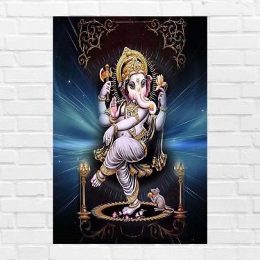 Imagem de Placa Decorativa Mdf Ganesha Tamanho 20x27cm Modelo 6