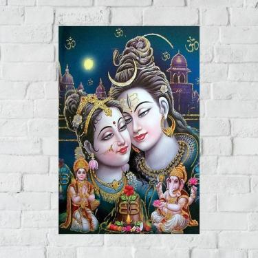Imagem de Placa Decorativa Mdf Parvati E Shiva Tamanho 20x27cm