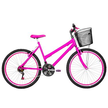 Imagem de Bicicleta Feminina Aro 26 Mtb Aero 18 Marchas Cor Pink